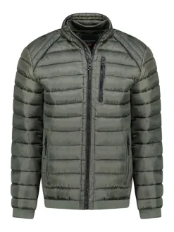 Doorgestikte jas "Alonzo" kaki