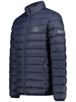 Doorgestikte jas "Amiglobe" donkerblauw