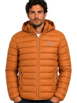 Doorgestikte jas "Amiglobe" oranje