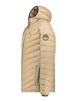 Doorgestikte jas "Carliti" beige