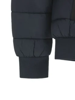 Doorgestikte jas donkerblauw