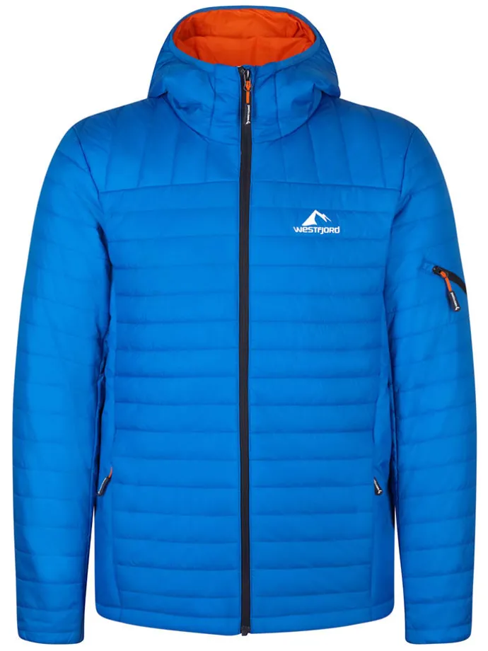 Doorgestikte jas "Hekla" blauw