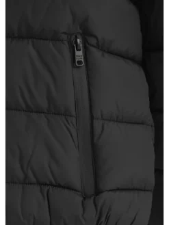 Doorgestikte jas zwart