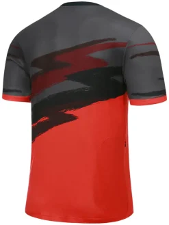 Fietsshirt "On Acid" rood/grijs