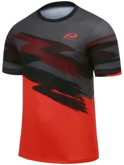 Fietsshirt "On Acid" rood/grijs