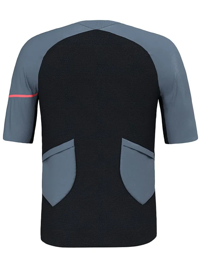 Fietsshirt "Vento Merino" lichtblauw/zwart