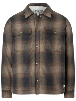 Flanellen functionele blouse "Ridgefield" lichtbruin