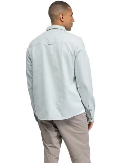 Flanellen hemd "Nordmarka" - relaxed fit - grijsgroen