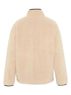 Fleece trui beige/zwart