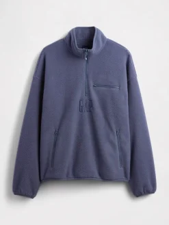 Fleece trui blauwgrijs