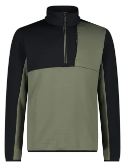 Fleece trui groen/zwart