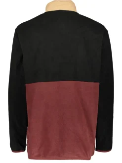 Fleece trui "Mathew" zwart/rood