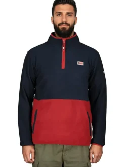 Fleece trui "Touki" donkerblauw/rood