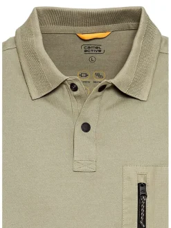 Functioneel poloshirt beige