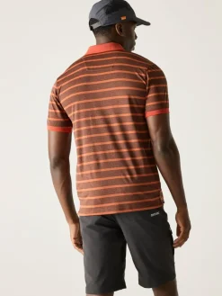 Functioneel poloshirt "Kildra" in Rostbraun