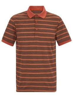 Functioneel poloshirt "Kildra" in Rostbraun