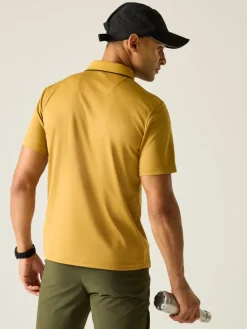 Functioneel poloshirt "Maverik V" mosterdgeel