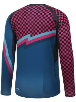 Functioneel shirt "King of vert" petrol/roze