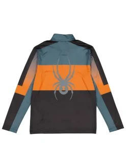 Functioneel shirt "Podium" zwart/oranje/blauw