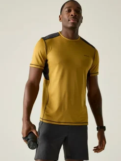 Functioneel shirt "Virda" mosterdgeel