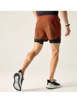 Functioneel short "Movement II" in Terrakotta