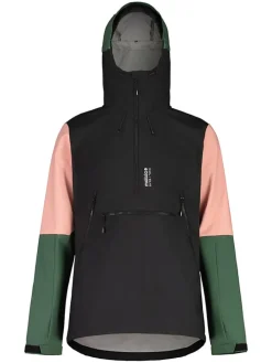 Functionele anorak "RinzinU. Puzzle" zwart/lichtroze/groen