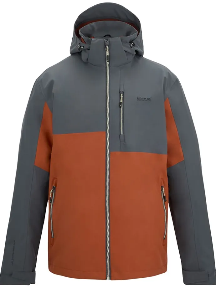 Functionele jas "Bosfield" grijs/oranje