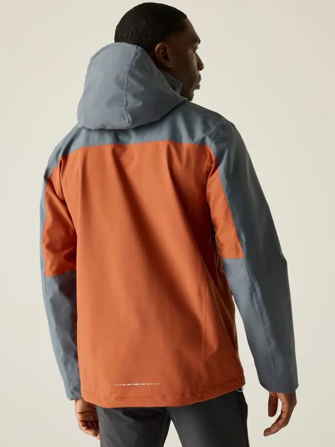 Functionele jas "Bosfield" grijs/oranje