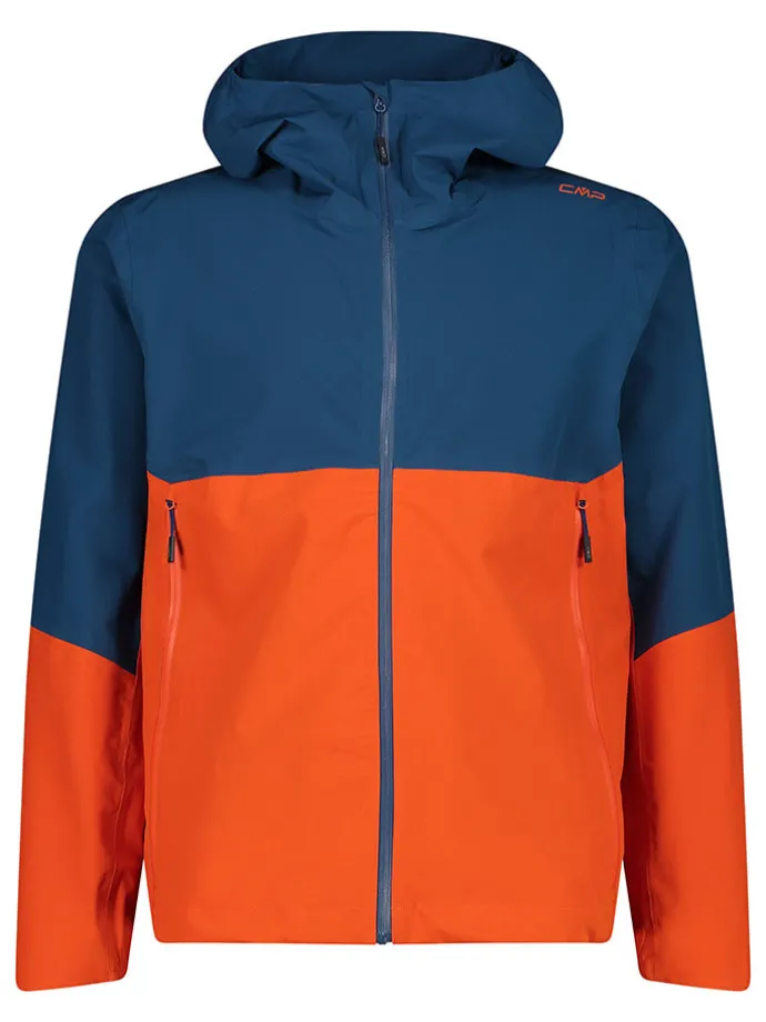 Functionele jas donkerblauw/oranje