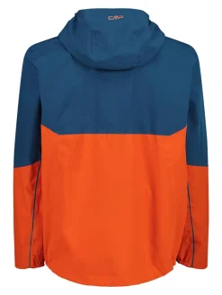 Functionele jas donkerblauw/oranje