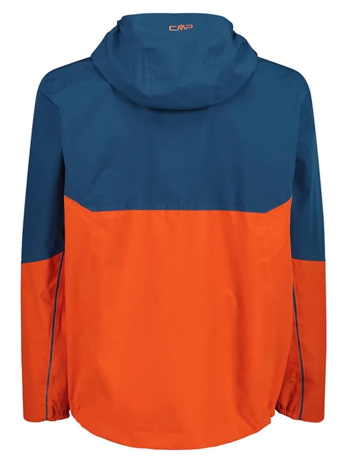 Functionele jas donkerblauw/oranje