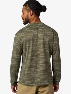 Functionele longsleeve "AirExchange" kaki