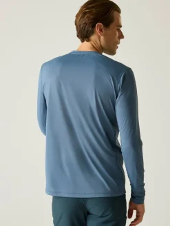 Functionele longsleeve "Mindo" blauw