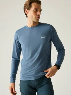 Functionele longsleeve "Mindo" blauw