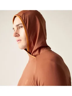 Functionele longsleeve "Sprint City" in Terrakotta