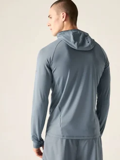 Functionele longsleeve "Sprint City" blauwgrijs