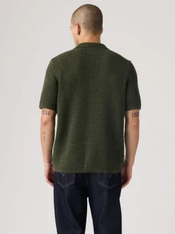 Gebreide blouse - Standard fit - groen