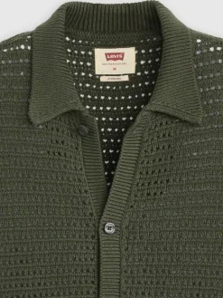 Gebreide blouse - Standard fit - groen