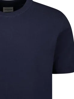 Gebreid shirt donkerblauw
