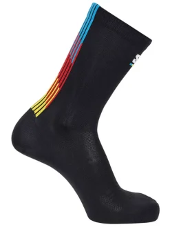 Hardloopsokken "Pulse Race Flag Crew" zwart/meerkleurig