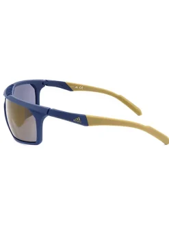 Herenzonnebril donkerblauw/geel