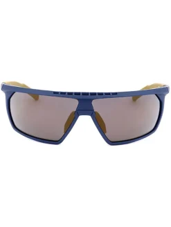 Herenzonnebril donkerblauw/geel