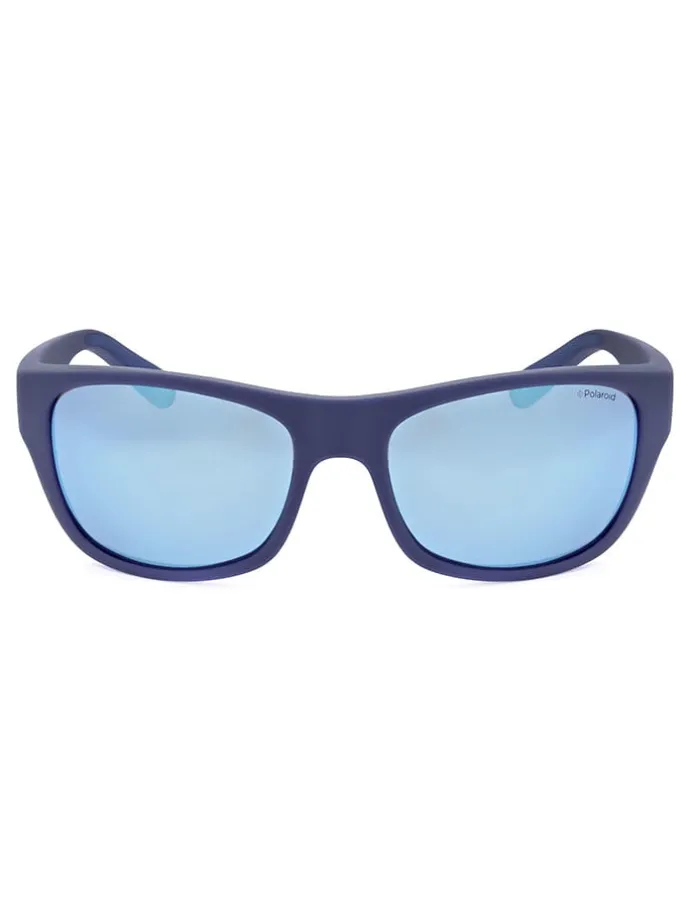 Heren zonnebril donkerblauw/lichtblauw