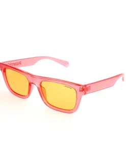 Herenzonnebril roze/geel