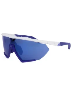 Heren zonnebril wit/blauw