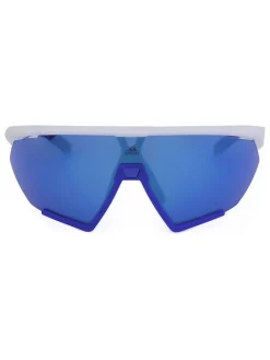 Heren zonnebril wit/blauw