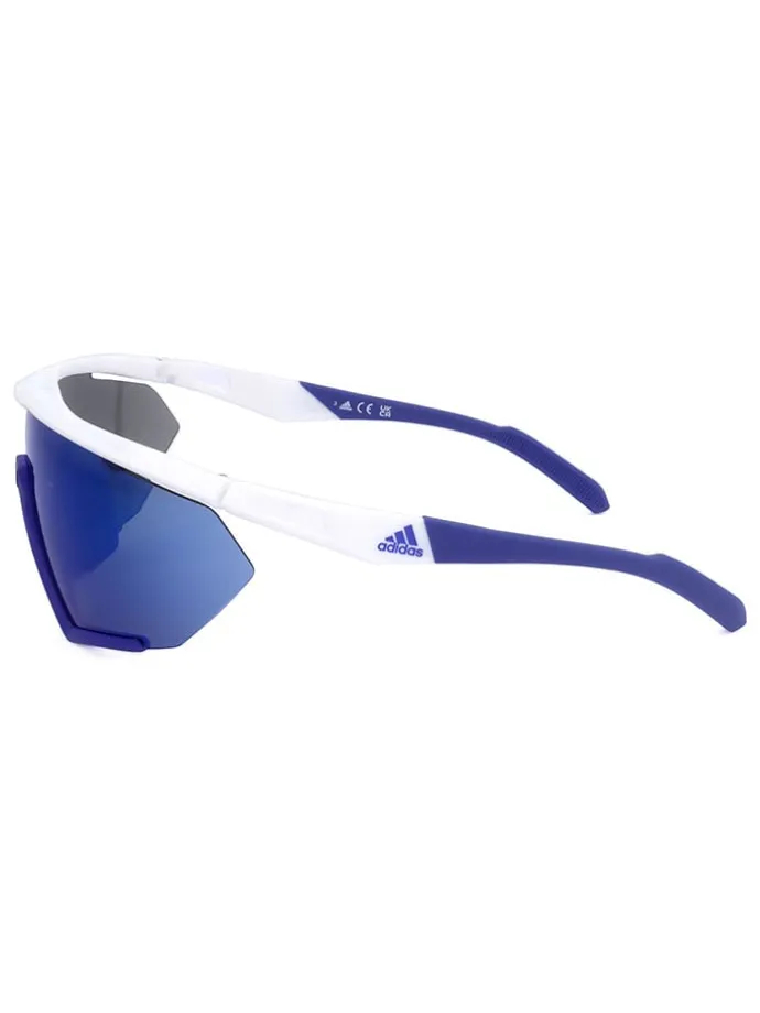 Heren zonnebril wit/blauw