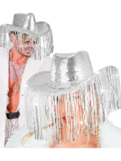 Hoed "Cowboy" zilverkleurig