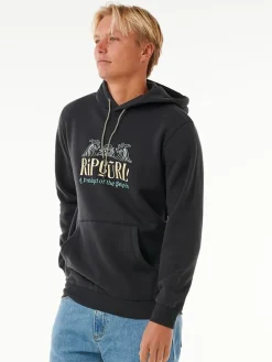 Hoodie "Down The Line" zwart