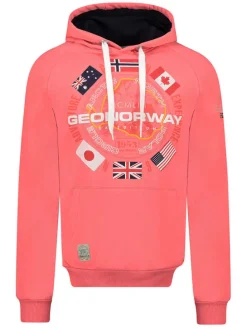 Hoodie "Girkel" koraalrood